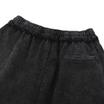 Stone-Washed Raw-Edge Sweat Shorts