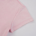 Camiseta holgada de cuello redondo y descolorida para mujer de 7 oz