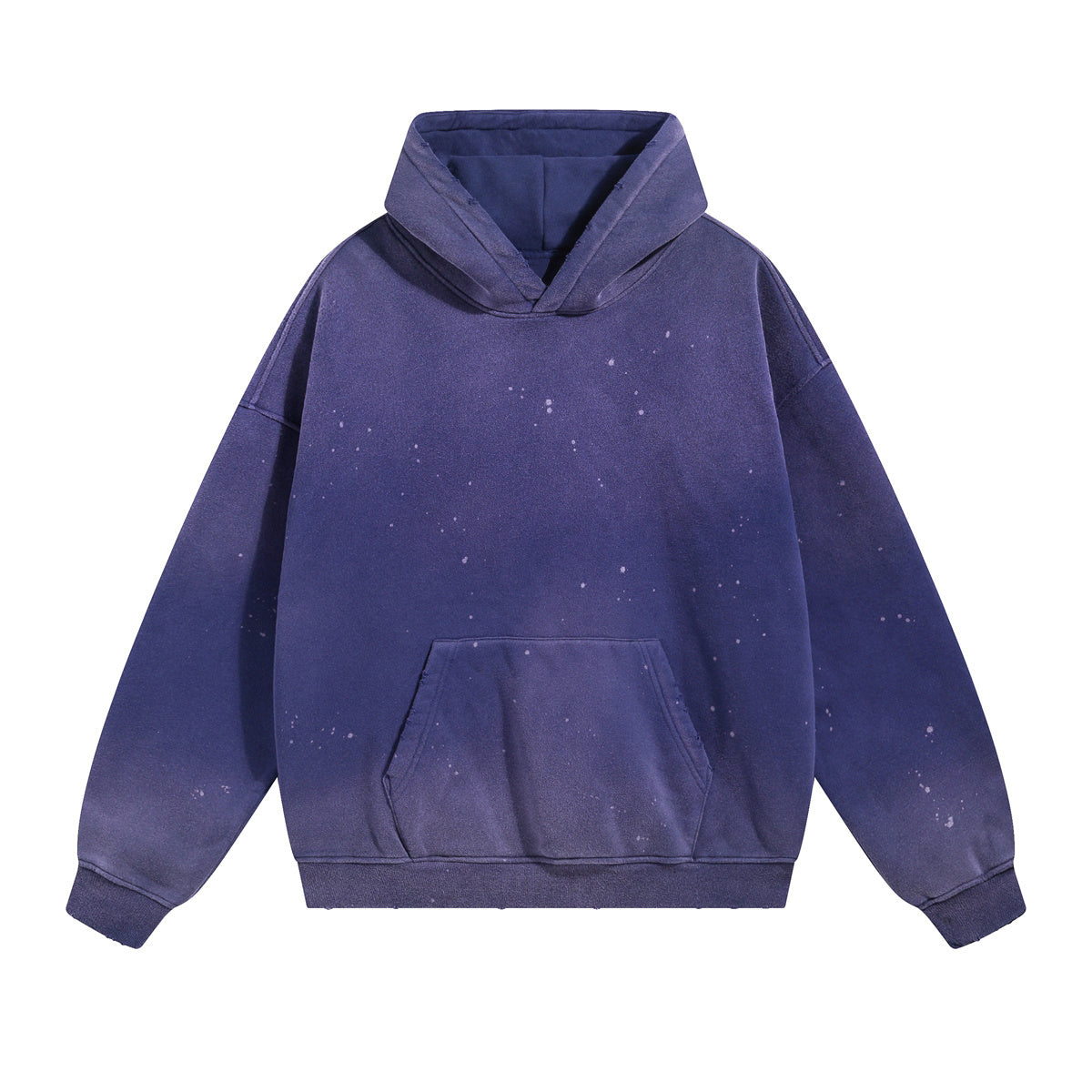 Destroyed Oversized Acid Wash Bleach Splatter Hoodie