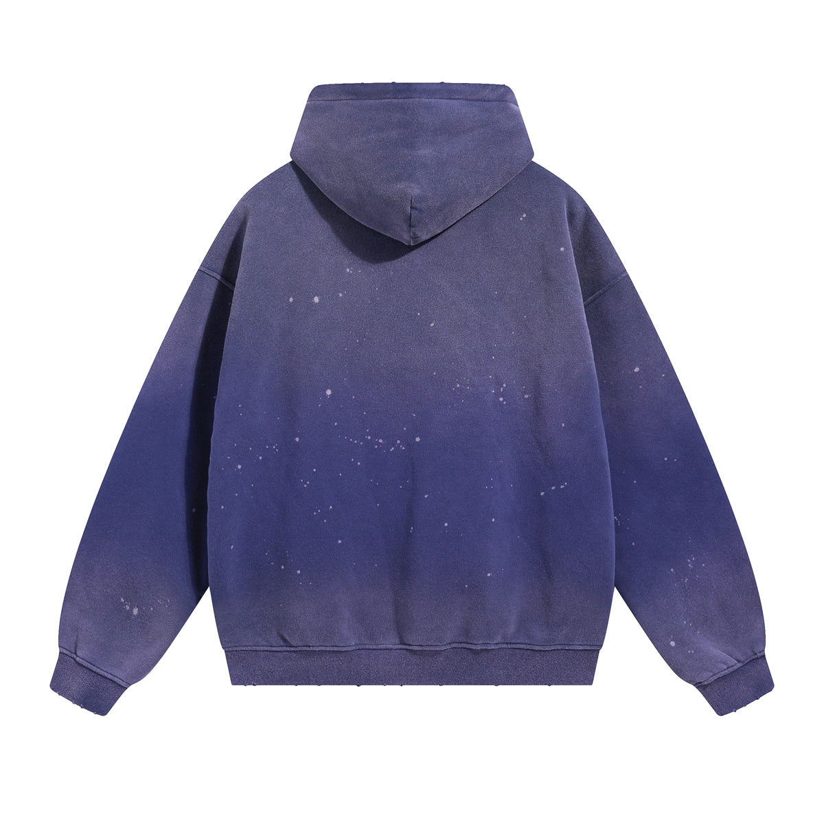 Destroyed Oversized Acid Wash Bleach Splatter Hoodie