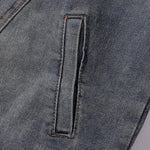 Zip-Up Baggy Denim Jacket