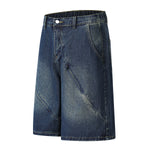 Bermudas con cintura elástica y cremallera decorativa