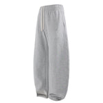 Elastic Drawstring Waist Fleece Jogger Pants