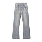 Light Blue Vintage Wash Flared Denim Jeans