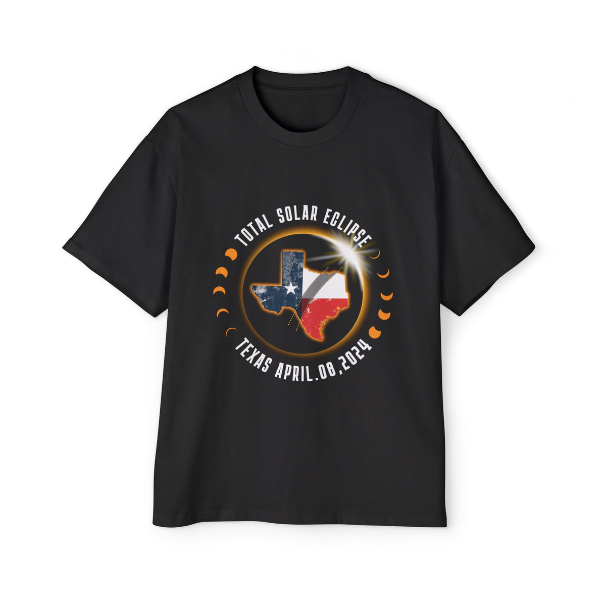 Total Solar Eclipse Texas Graphic Tee-INNBLAC Fashion Apparel