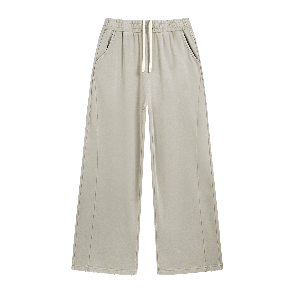 Vintage Washed Distressed Hem Sweatpants