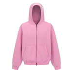 Vintage Oversized Full Zip Kangaroo Pocket Hoodie
