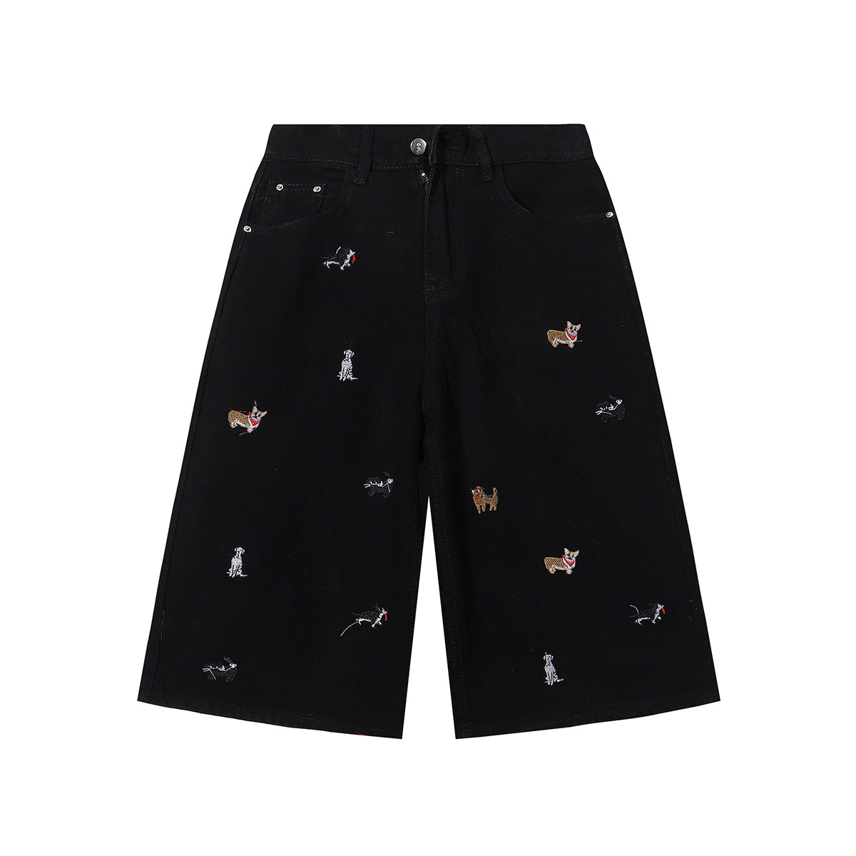 Bermudas vaqueras rasgadas con parches de camuflaje