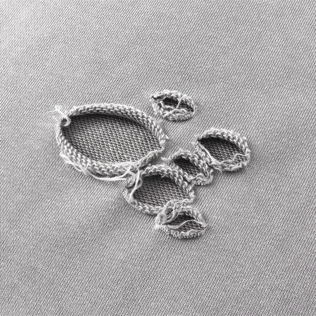 Loose Fit Washed Ripped Trousers