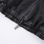 Lightweight Mesh Stand Collar Elastic Hem Zip Jacket