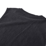 Camiseta sin mangas de algodón lavado negro de 8.25 oz