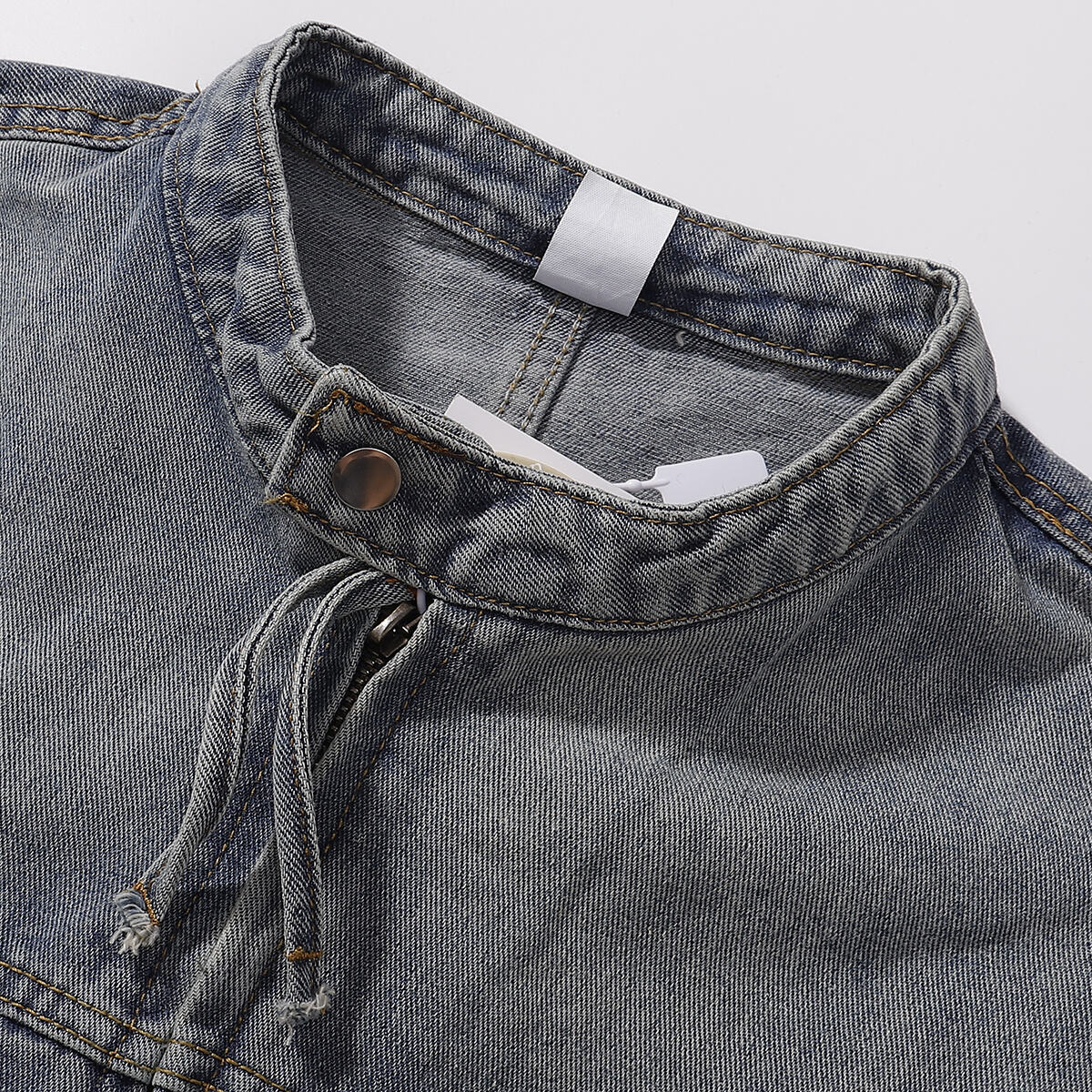 Zip-Up Baggy Denim Jacket