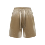 Splatter Dye Washed Distressed Air Mamba Shorts