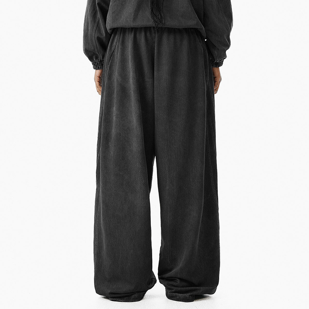 Heavy Wash Vintage Distressed Mesh Straight Pants