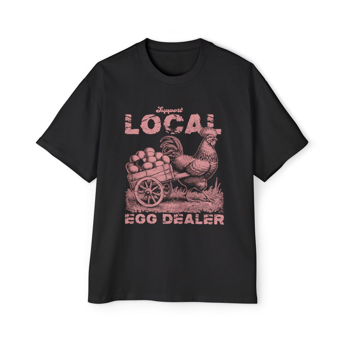Retro Chickens Local Egg Dealer Graphic Tee-INNBLAC Fashion Apparel
