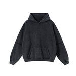 Two-Layer Sleeve Acid Washed Cotton Hoodie