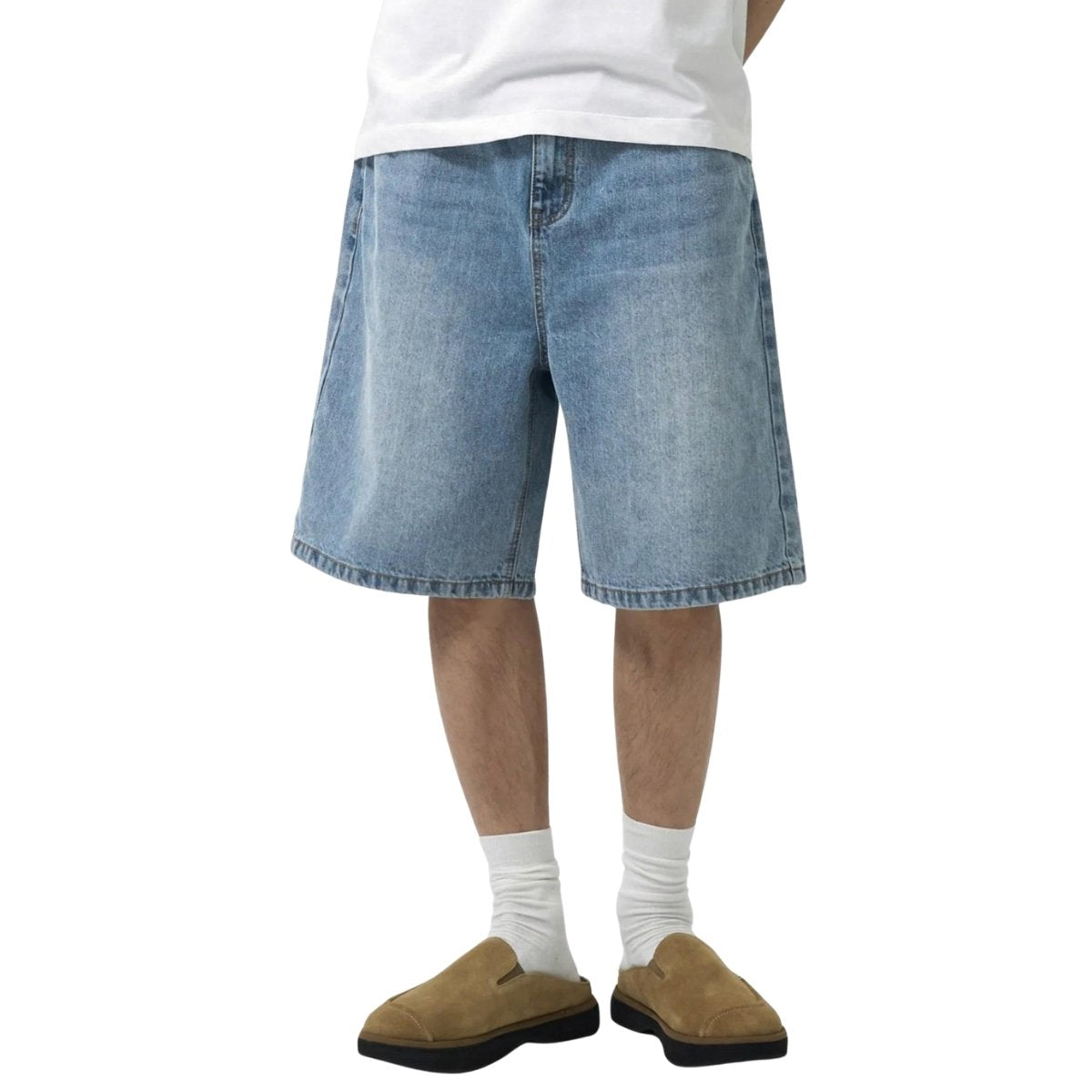 Men’s Vintage Y2K Streetwear Style Baggy denim shorts