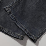 Distressed Dark Denim Vintage Wash Flared Jeans