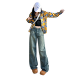 Whiskers Straight Leg Jeans-INNBLAC Fashion Apparel