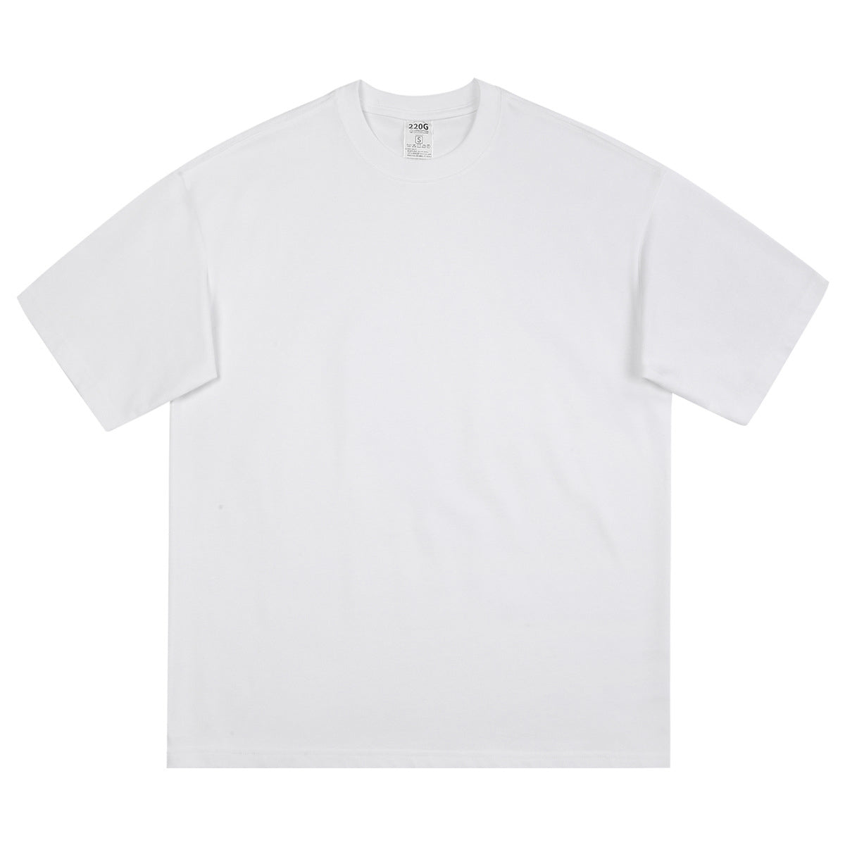 Camiseta de algodón de color liso y corte relajado de 6,6 oz