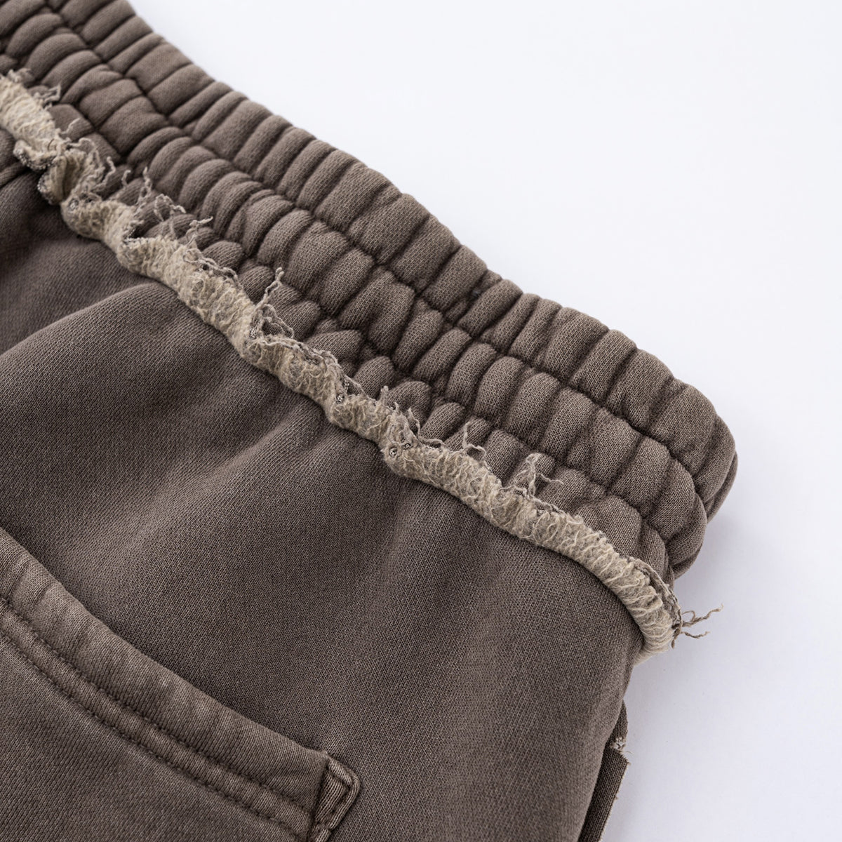 Raw Edge Straight Leg Fleece Sweatpants