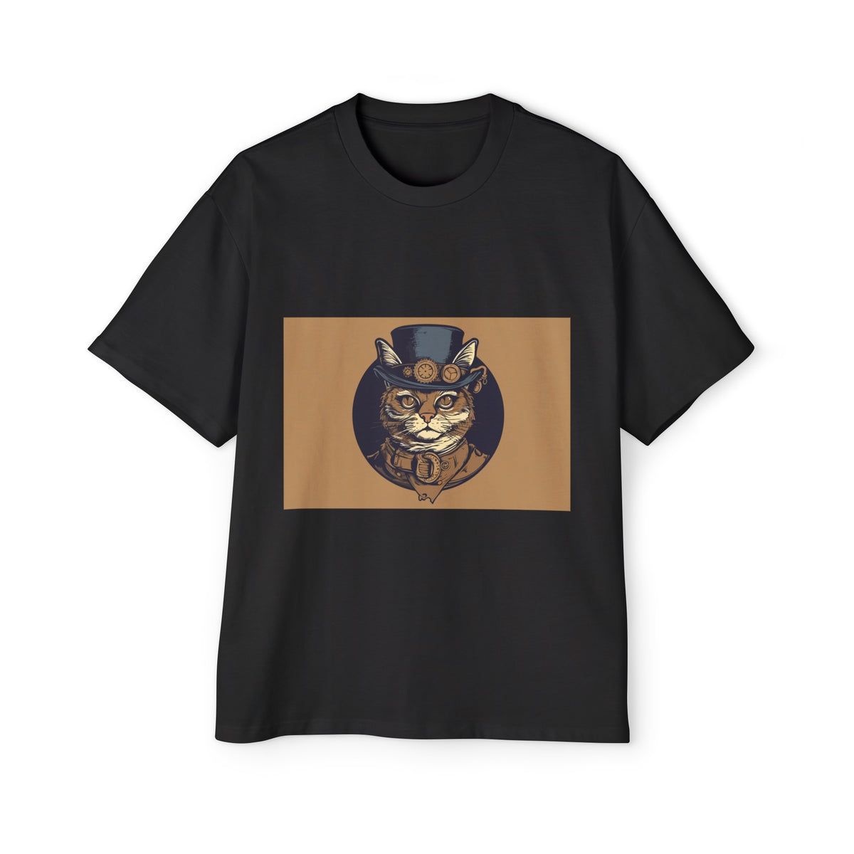 Steampunk Cat Vintage Graphic Tee-INNBLAC Fashion Apparel
