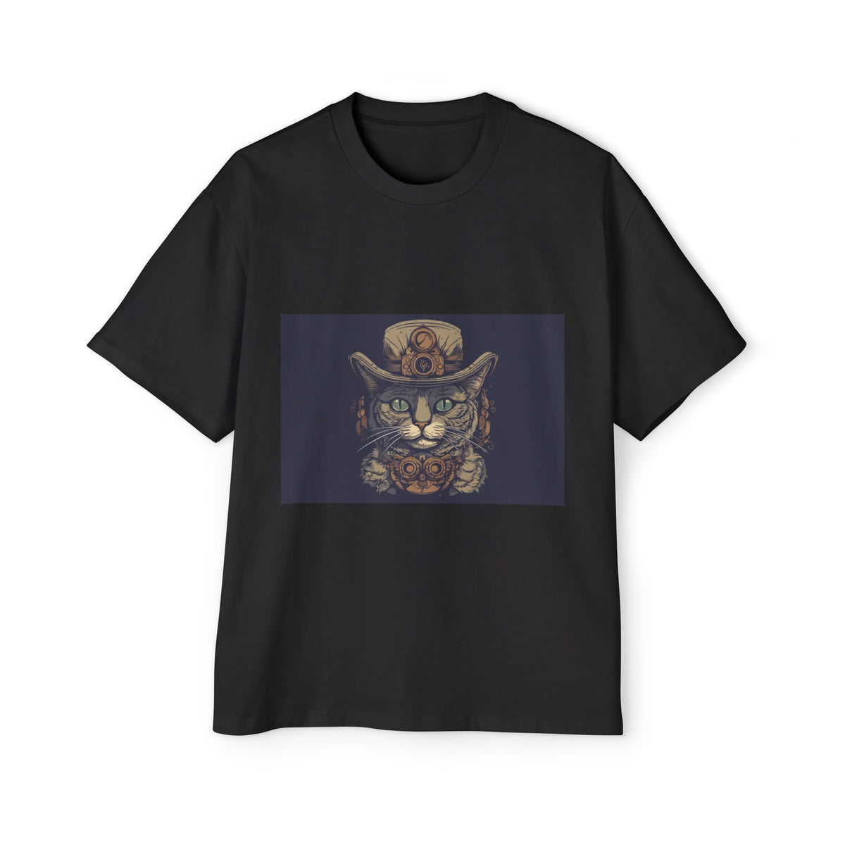 Steampunk Cat Vintage Graphic Tee-INNBLAC Fashion Apparel