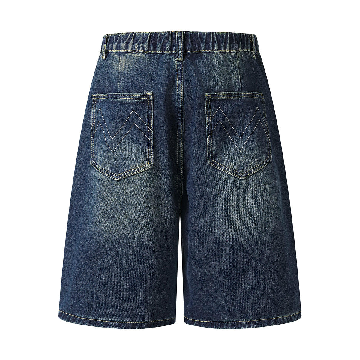 Bermudas con cintura elástica y cremallera decorativa