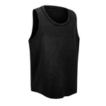 Wax-Dye Waffle Knit Vintage Washed U-Neck Vest