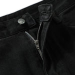 Distressed Black Ripped Flared Jeans