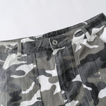 Straight Leg Camo Cargo Bermuda Shorts