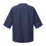 Washed Raw-Edge Pocket Clean Fit Crew Neck Tee