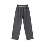 Raw Edge Straight Leg Fleece Sweatpants