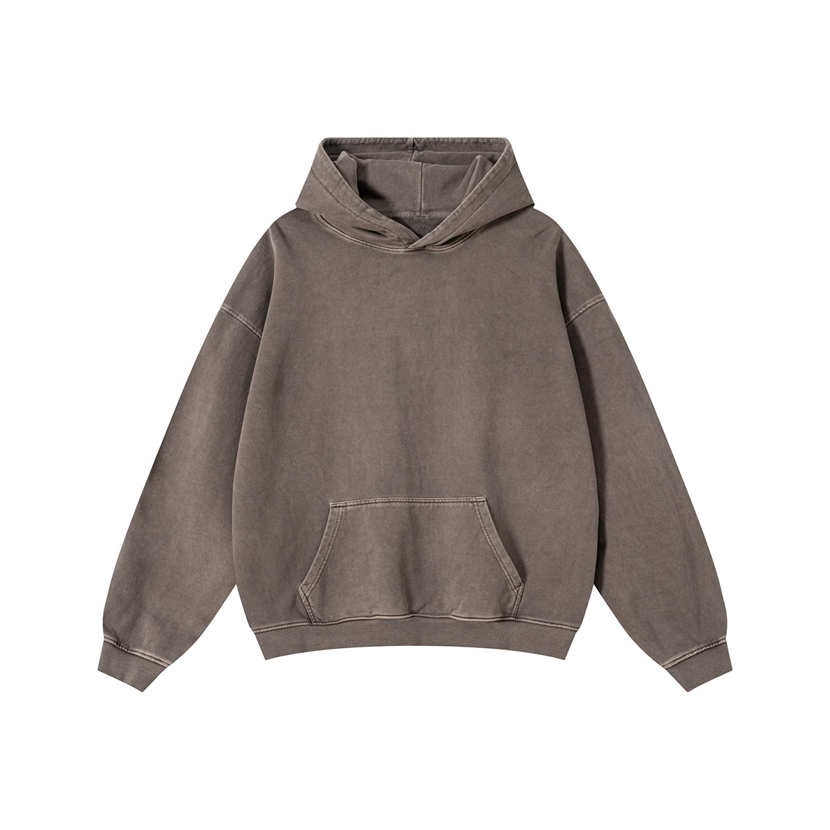 Heavyweight Washed Cotton Kangaroo Pocket Hoodie
