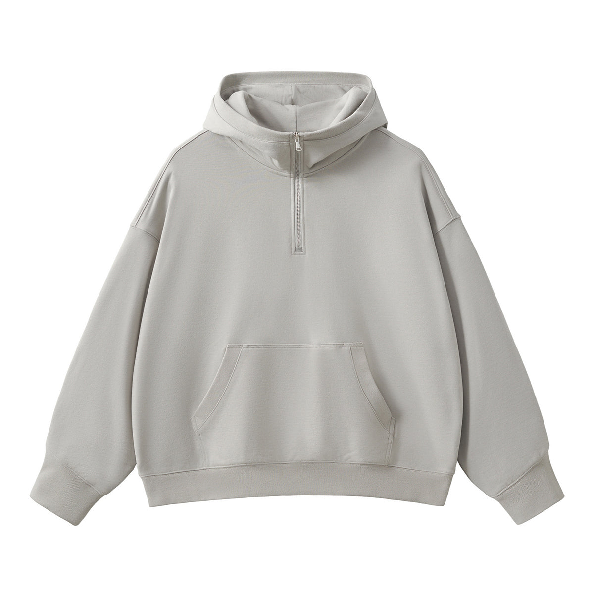Heavyweight Half Zip-Up Oversized Hoodie