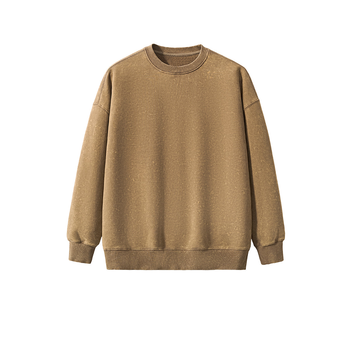 Oversized Stone Wash Fleece Sweatshirt