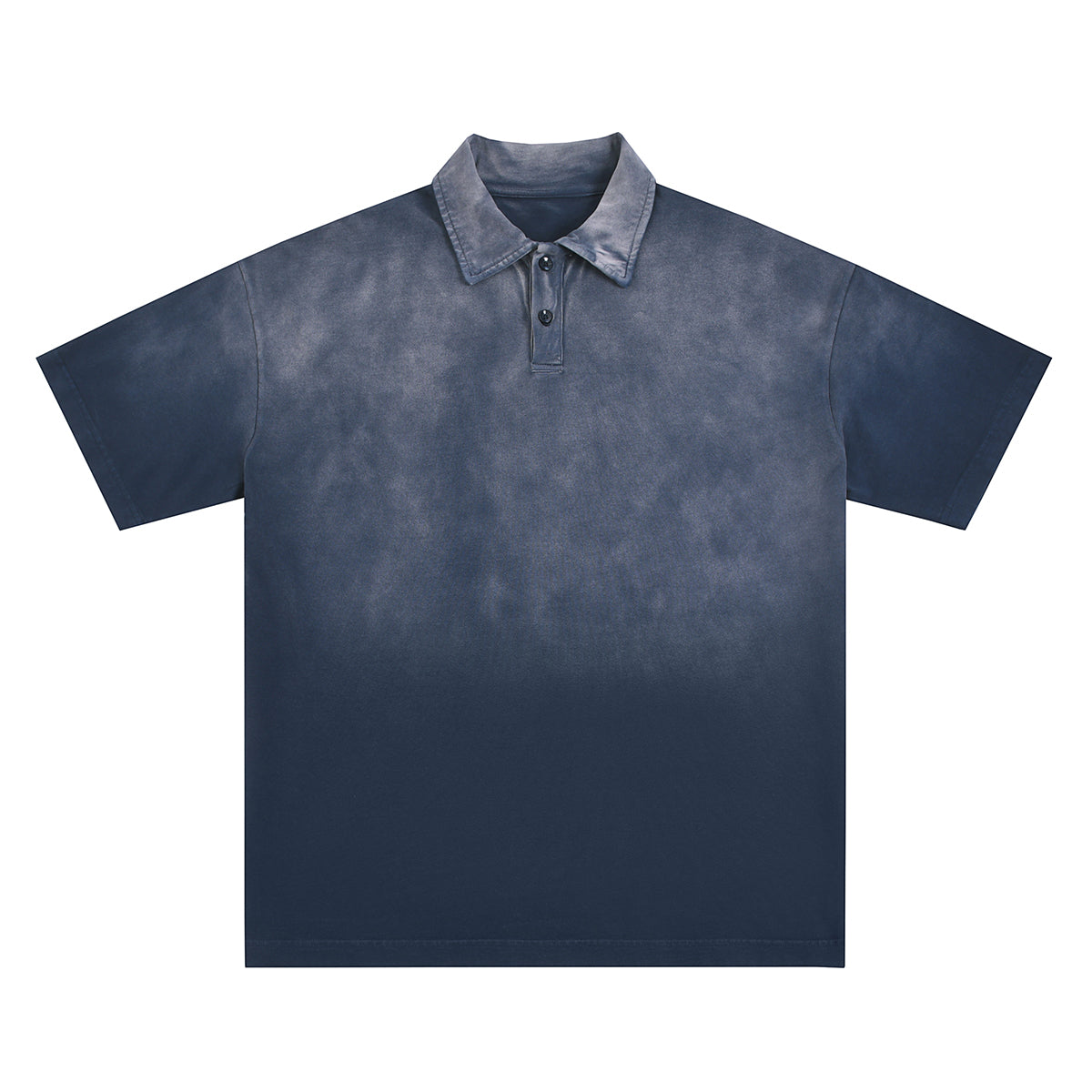 Gradient-Fade Cotton Polo Shirt 9.3oz