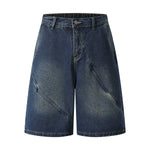 Bermudas con cintura elástica y cremallera decorativa