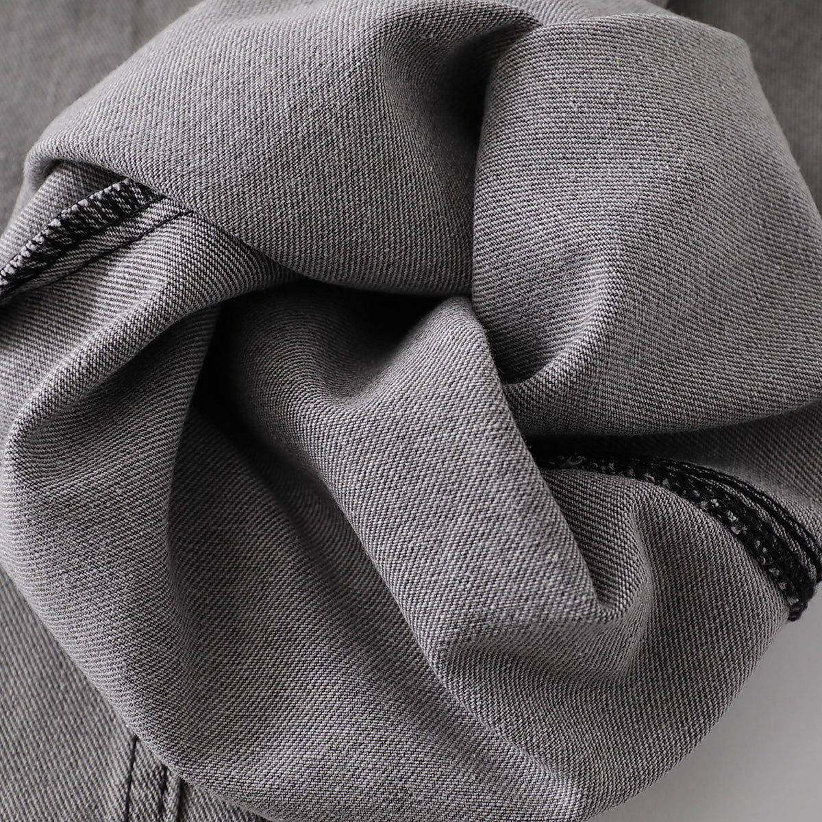 Baggy Fit Distressed Grey Ripped Jeans