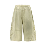 Vintage Washed Embroidery Bermuda Shorts