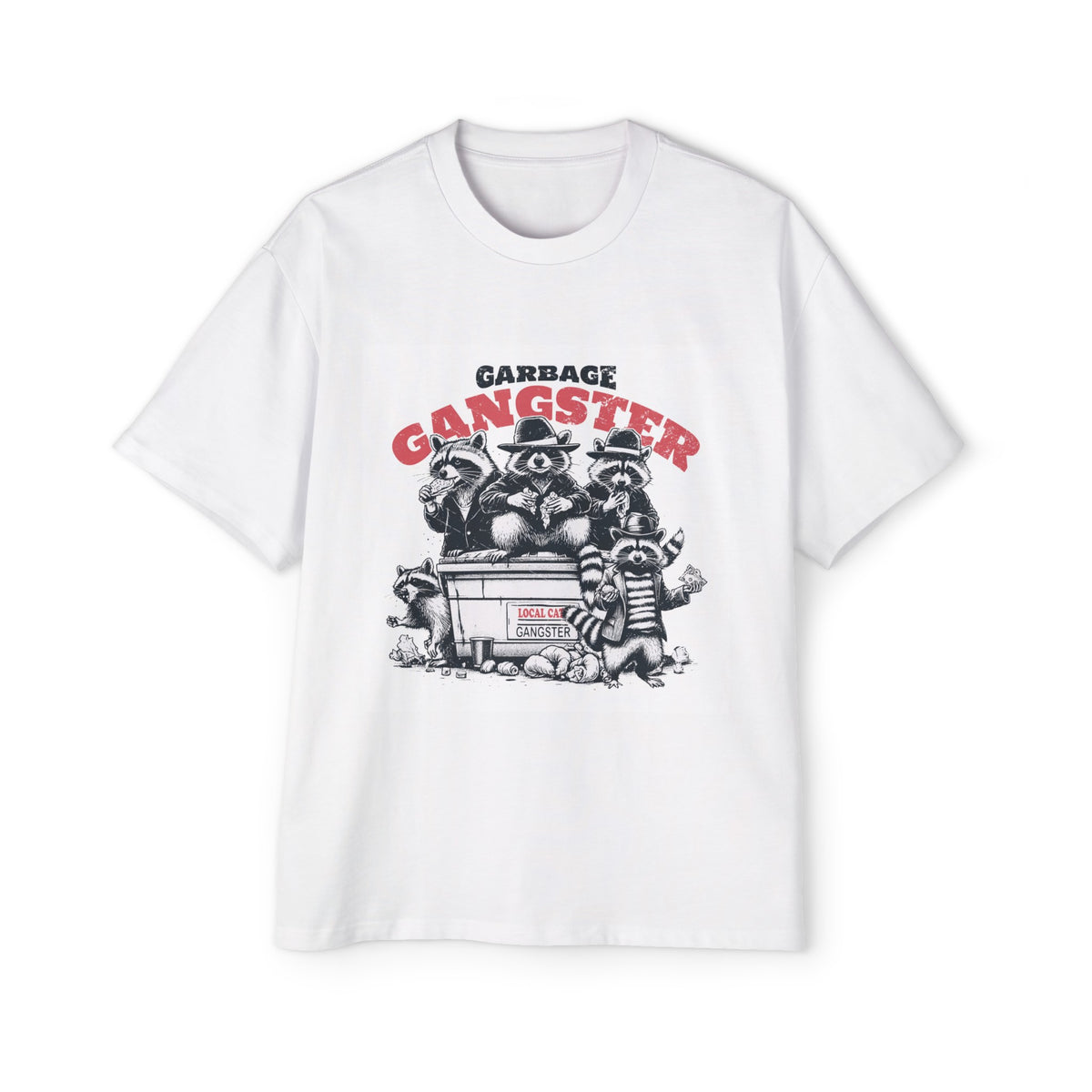 Raccoon Garbage Gangster Graphic Tee-INNBLAC Fashion Apparel
