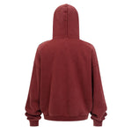 Oversized Vintage Washed Zip Up French Terry Hoodie
