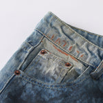 Vintage Distressed Wide-Leg Ripped Jeans