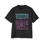 Vintage 90s Western Rodeo Cowboy Graphic Tee-INNBLAC Fashion Apparel