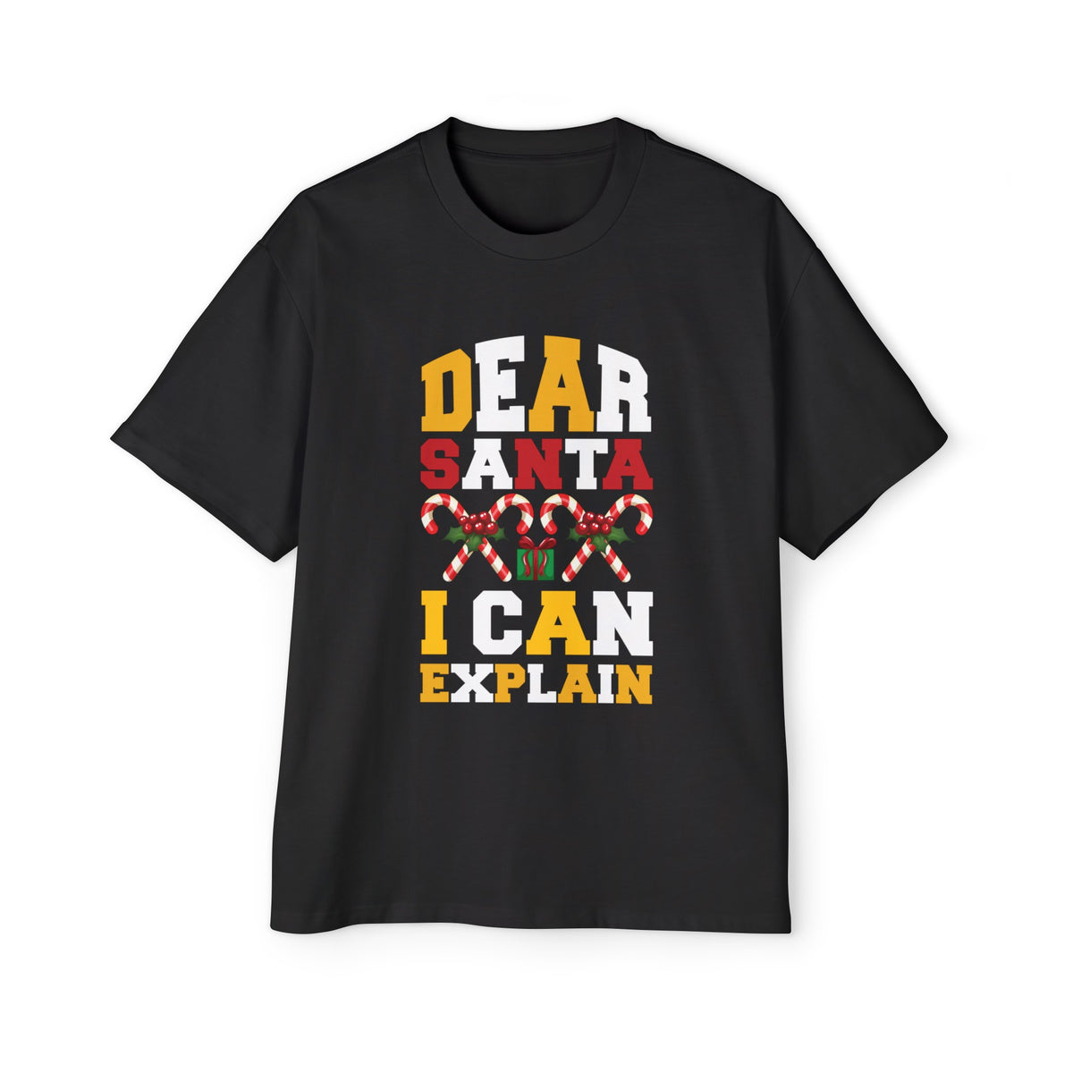 Dear Santa I Can Explain Graphic Tee-INNBLAC Fashion Apparel