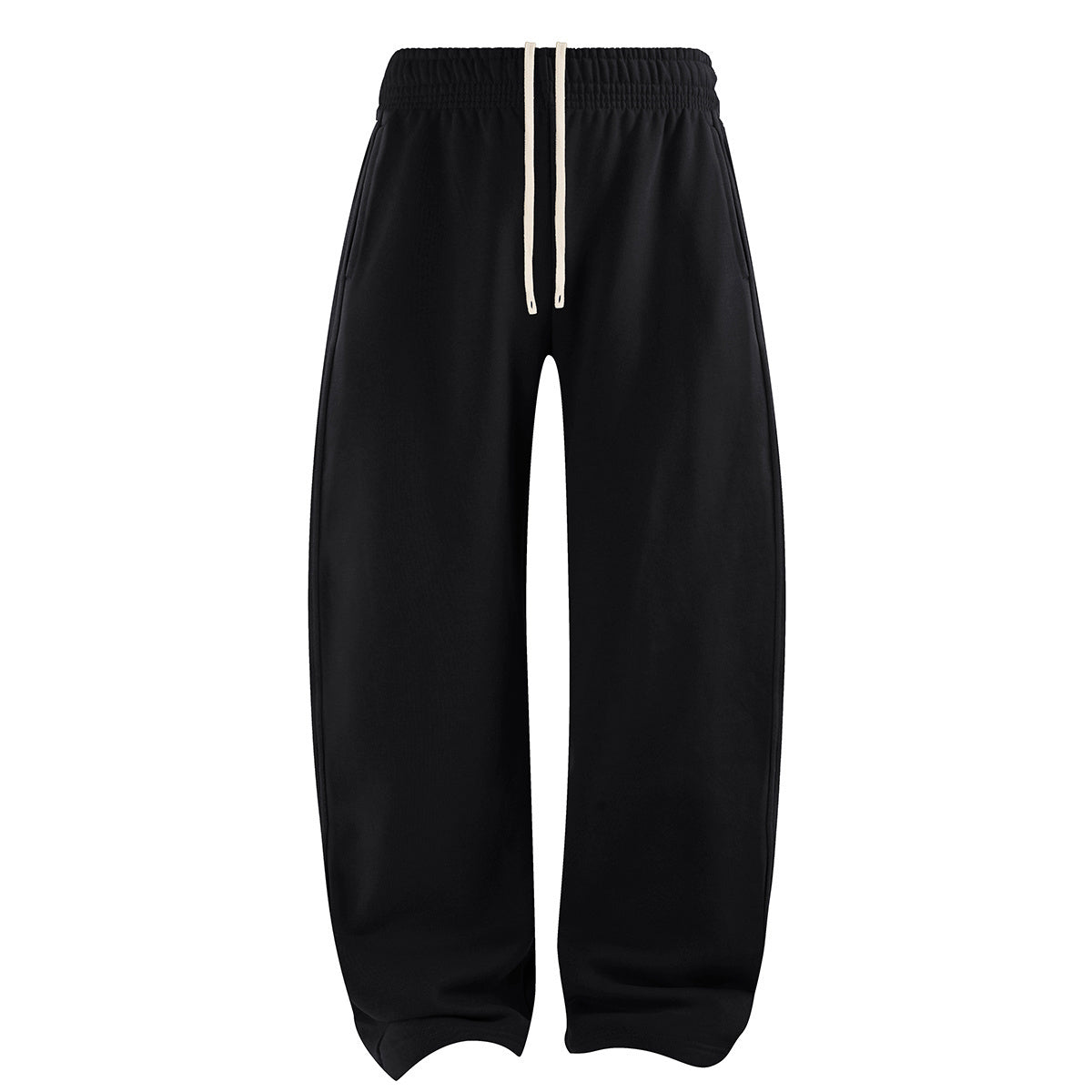 Elastic Drawstring Waist Fleece Jogger Pants