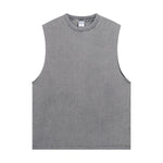 Distressed Raw Edge Sleeveless Tee 8oz-INNBLAC Fashion Apparel