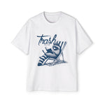 Raccoon Reading On Beach Chair Graphic Tee-INNBLAC Fashion Apparel