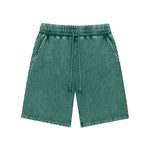 Men's Casual Washed Drawstring Sweat Shorts
