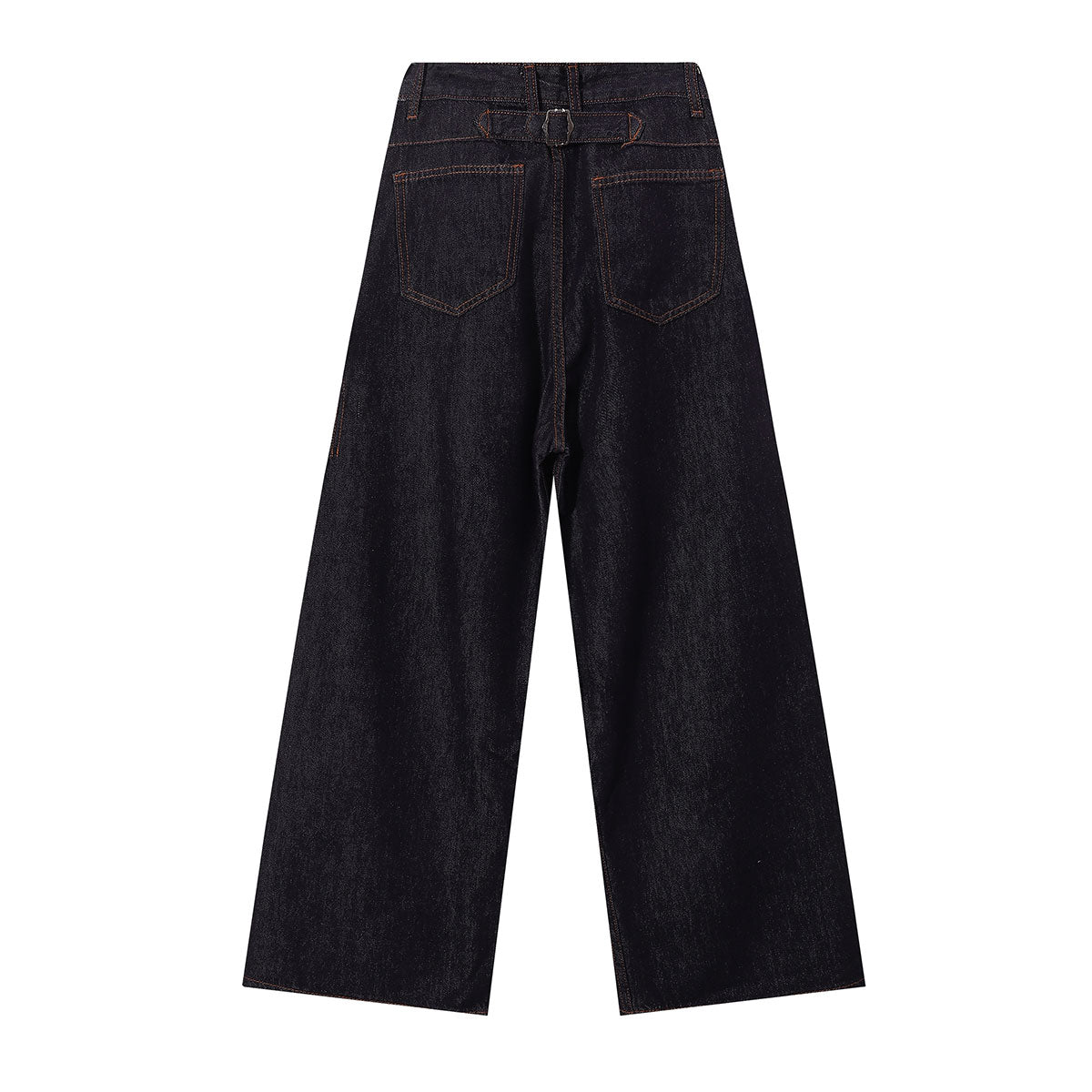 Classic Dark Wash Wide-Leg Denim Jeans
